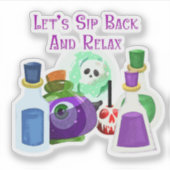 Let's Sip Back And - Halloweenポリラックスーション シール (正面)