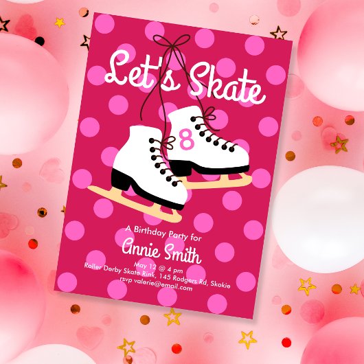 Let's Skate Ice Skate Party 招待状
