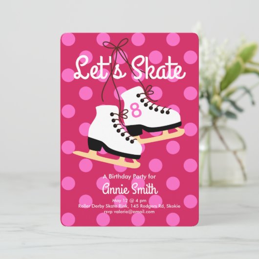 Let's Skate Ice Skate Party 招待状 (スタンド正面)