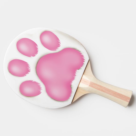 Let's smash it with the paw! 卓球ラケット (横)