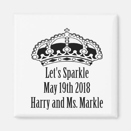 Let's sparkle Harry & Meghan 2018年5月19日 マグネット (正面)
