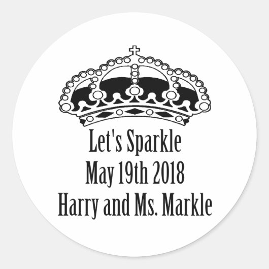 Let's Sparkle Harry & Meghan、2018年5月19日 ラウンドシール (正面)