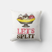 Let's Split Banana Ice Cream Sundaeデザート クッション (正面)
