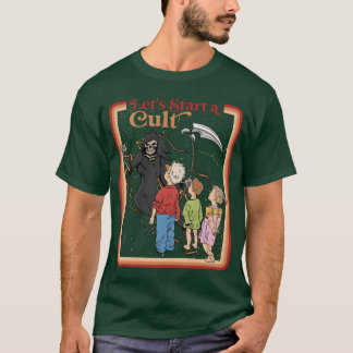 Lets Start a Cult Weird Ironic Savagehrowback boy Tシャツ