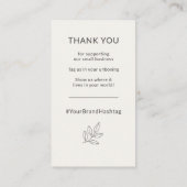 Let's Stay Connected Neutral Minimalist Small 名刺 (裏面)