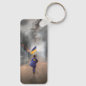 Let's stay free UKRAINE  Keychain キーホルダー (裏面)