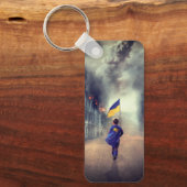 Let's stay free UKRAINE  Keychain キーホルダー (正面)