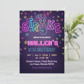 Let's Strikeボーリング誕生日パーティー 招待状 (スタンド正面)