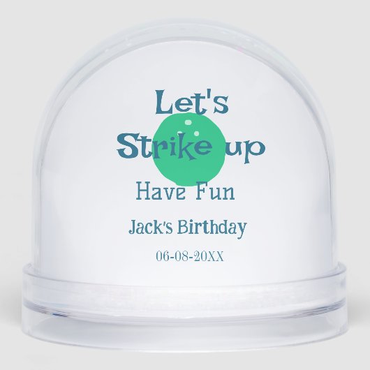Let's strike up have fun green ball birthday name  (正面)