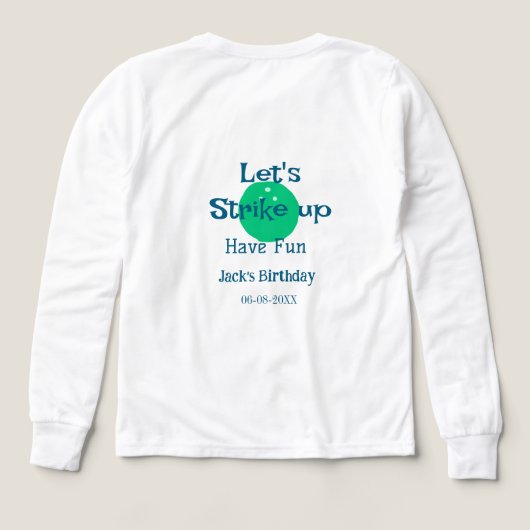 Let's strike up have fun green ball birthday name  (デザイン背面)