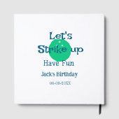 Let's strike up have fun green ball birthday name  ゲストブック (裏面)
