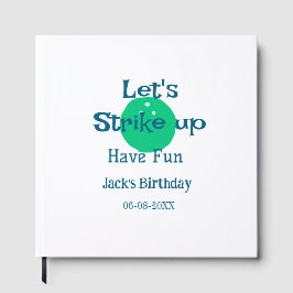 Let's strike up have fun green ball birthday name  ゲストブック