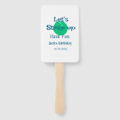 Let's strike up have fun green ball birthday name  ハンドファン (裏面)