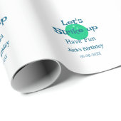 Let's strike up have fun green ball birthday name  ラッピングペーパー (ロールコーナー)