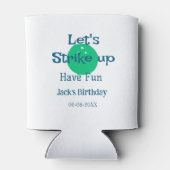 Let's strike up have fun green ball birthday name  缶クーラー (裏面)