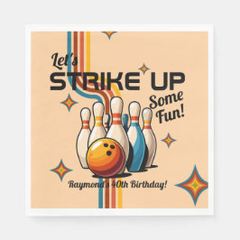 Let's Strike Up Some Fun Bowling Birthday Party スタンダードランチョンナプキン