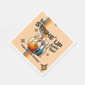 Let's Strike Up Some Fun Bowling Birthday Party スタンダードランチョンナプキン (角)