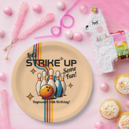 Let's Strike Up Some Fun Bowling Birthday Party ペーパープレート