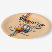 Let's Strike Up Some Fun Bowling Birthday Party ペーパープレート (アングル)