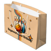 Let's Strike Up Some Fun Bowling Birthday Party ラージペーパーバッグ (裏面アングル)