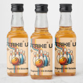 Let's Strike Up Some Fun Bowling Birthday Party リキュールボトルラベル (ボトル)