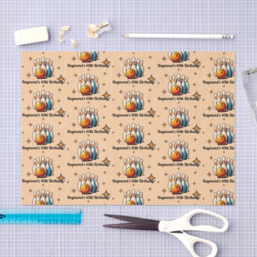 Let's Strike Up Some Fun Bowling Birthday Party 薄葉紙 (クラフト)