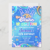 Let's Strike Up Some Fun Bowling Boy Birthday 招待状 (正面)