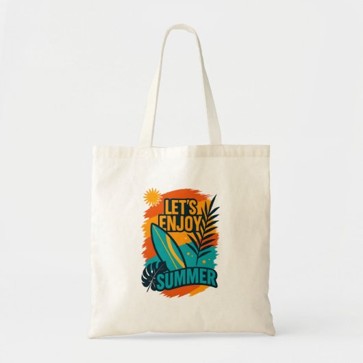 Let's Summer 楽しむ Budget Tote Bag トートバッグ (正面)