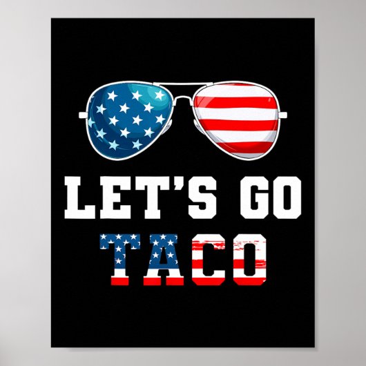 Let's Taco 2025赤おもしろい白と青の夕暮れ ポスター (正面)