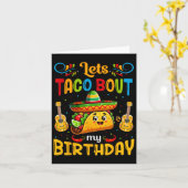 Let's Taco About My誕生日タコ誕生日タコロ カード (黄色い花)
