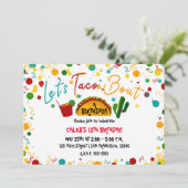 Let's Taco Bour A Birthday Party Fiesta 招待状 (スタンド正面)