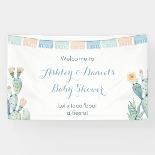 Let's Taco Bour A Fiesta Baby Showerパーティーへようこそ 横断幕