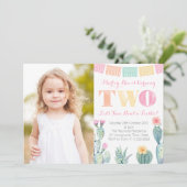 Let's Taco Bour a Fiesta Girl 2nd Birthdayパーティー 招待状 (スタンド正面)