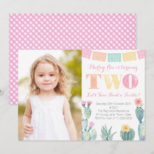 Let's Taco Bour a Fiesta Girl 2nd Birthdayパーティー 招待状