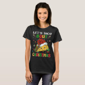 Let's Taco Bour Christmas Santa Hat Taco おもしろい Lov Tシャツ (正面フル)