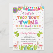 Let's Taco 'Bout Twins Baby Shower Invitation 招待状 (正面)