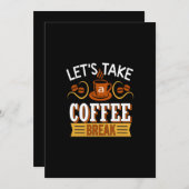 let's take a coffee break 招待状 (正面/裏面)