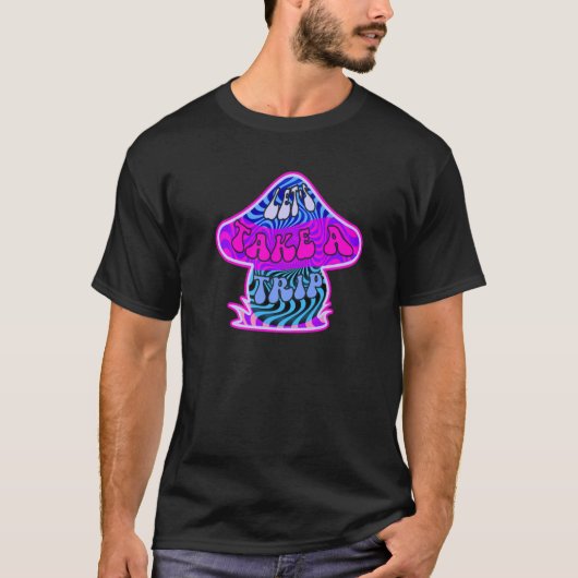 Let's Take A Trip Groovy Psychedelic Retro Mushroo Tシャツ (正面)