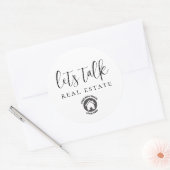 Let's Talk 実在 Estate Addロゴ ラウンドシール (封筒)