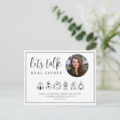 Let's Talk 実在 Estate Photo連絡 Info Realty ポストカード (スタンド正面)
