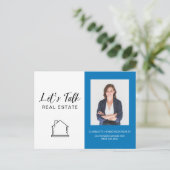 Let's Talk 実在 Estate Photo Logo ポストカード (スタンド正面)