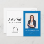 Let's Talk 実在 Estate Photo Logo ポストカード (正面/裏面)