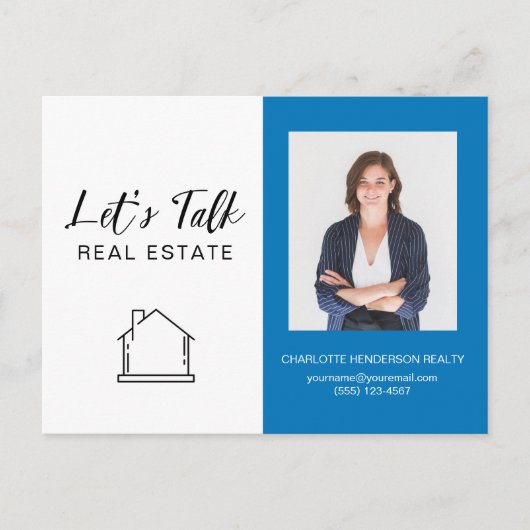 Let's Talk 実在 Estate Photo Logo ポストカード (正面)