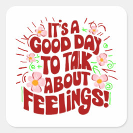 Let's talk about feelings スクエアシール