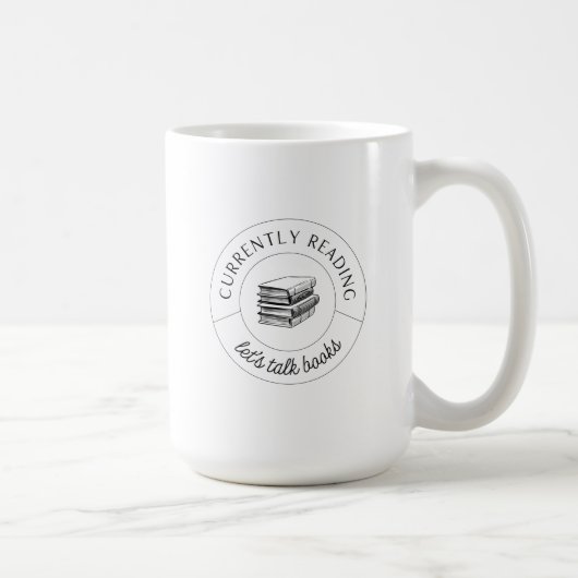 Let's Talk Books mug in Black コーヒーマグカップ (右)
