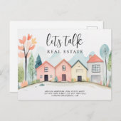 Let's Talk Estate 実在 Info連絡マーケティング ポストカード (正面/裏面)