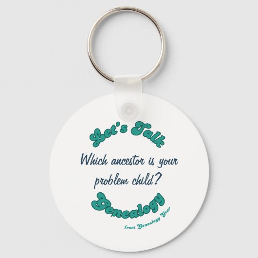 Let's Talk Genealogy: Problem Child キーホルダー (正面)