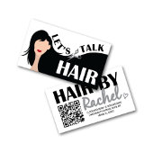 Let's Talk Hair Black ModelヘアサロンQRコード 名刺