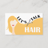 Let's Talk Hair Blondeモデル髪のサロンQRコード 名刺 (正面)