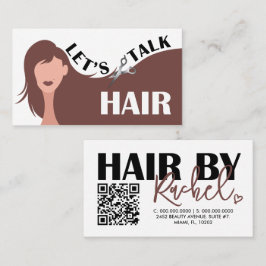Let's Talk Hair BrunetteモデルヘアサロンQRコード 名刺